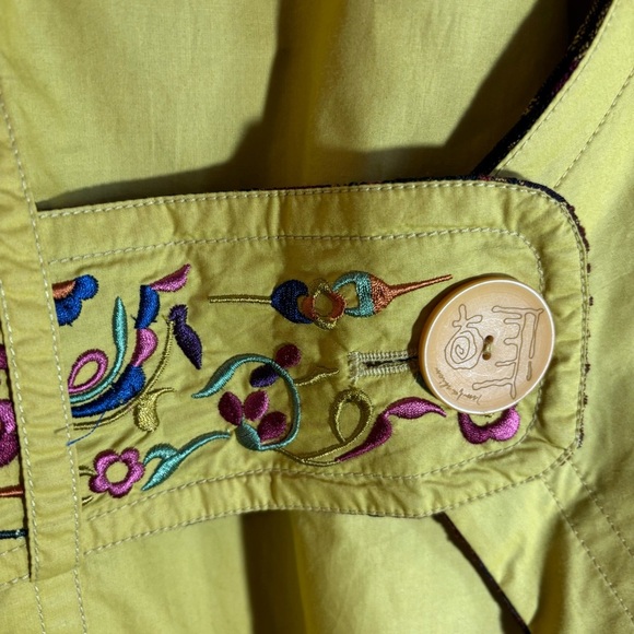 SISSY ME Sz L Coat Jacket Art to Wear Embroidered Back Detail Western Lining NEW - Picture 9 of 15